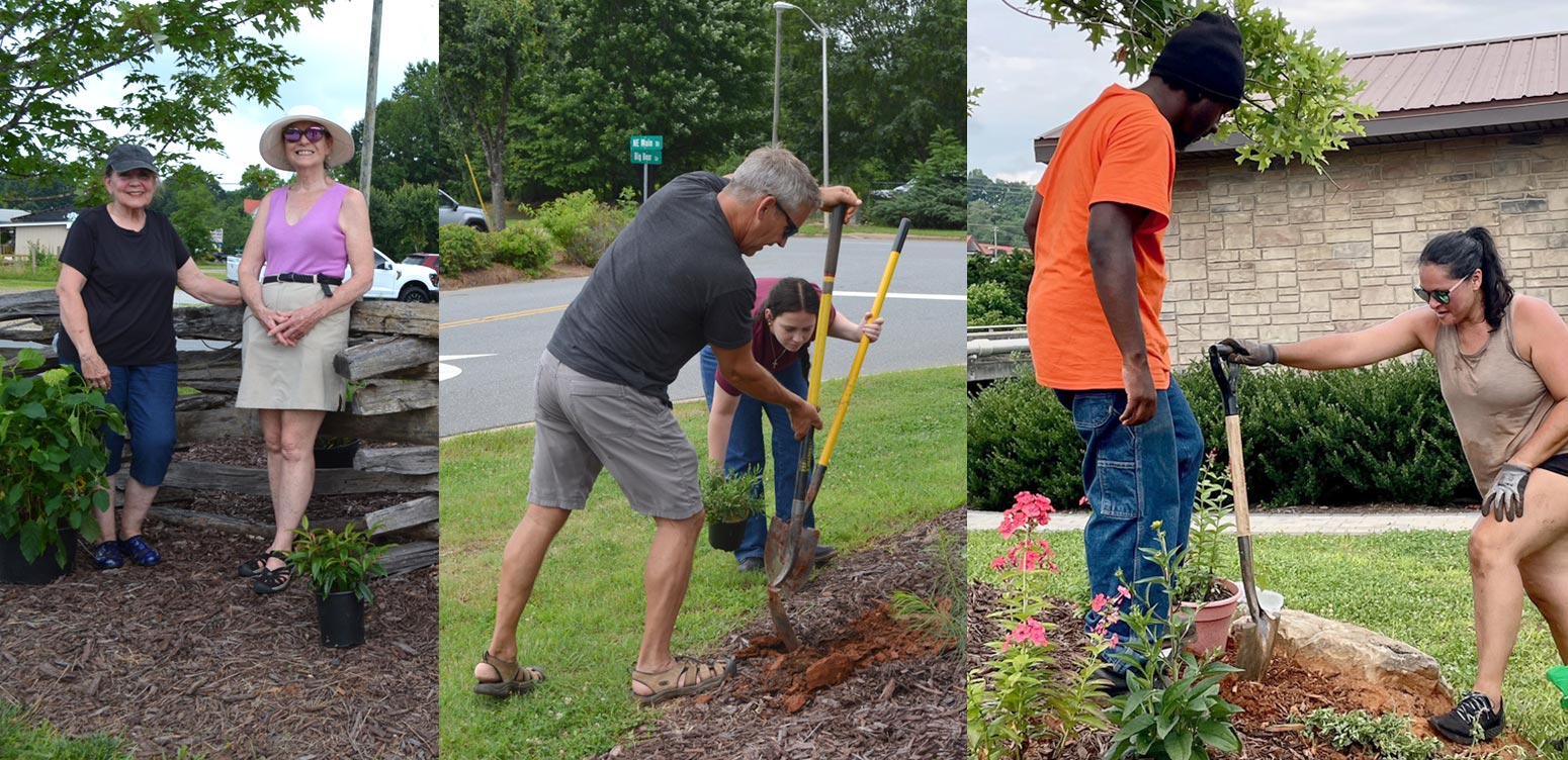 Working on the WHT Native Plant Garden Franklin NC